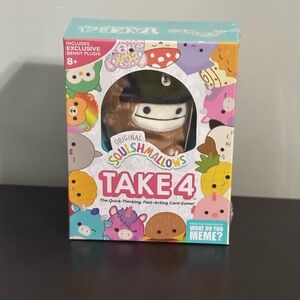 Sealed Take 4 Squishmallow Game with Exclusive Benny 3.5” Clip 👣